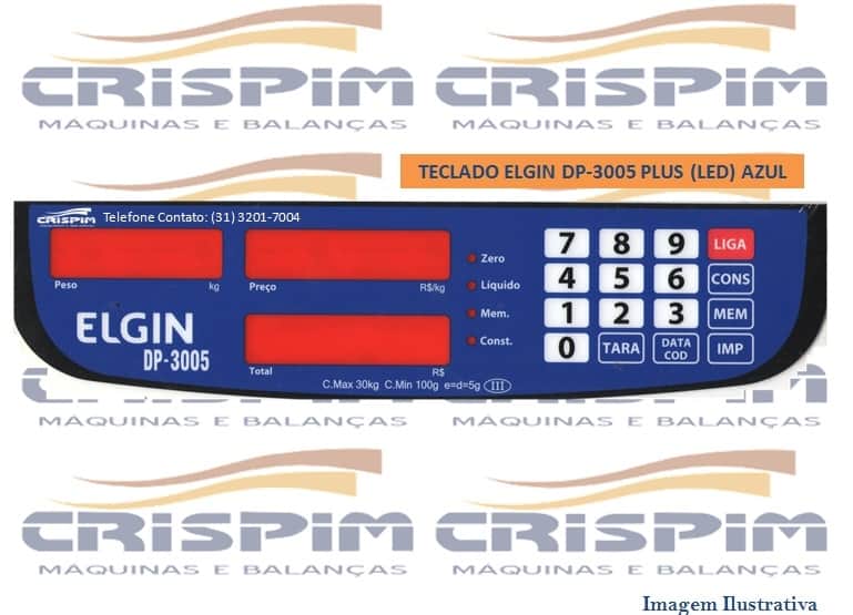 TECLADO ELGIN DP 3005 LED AZUL - Foto 1