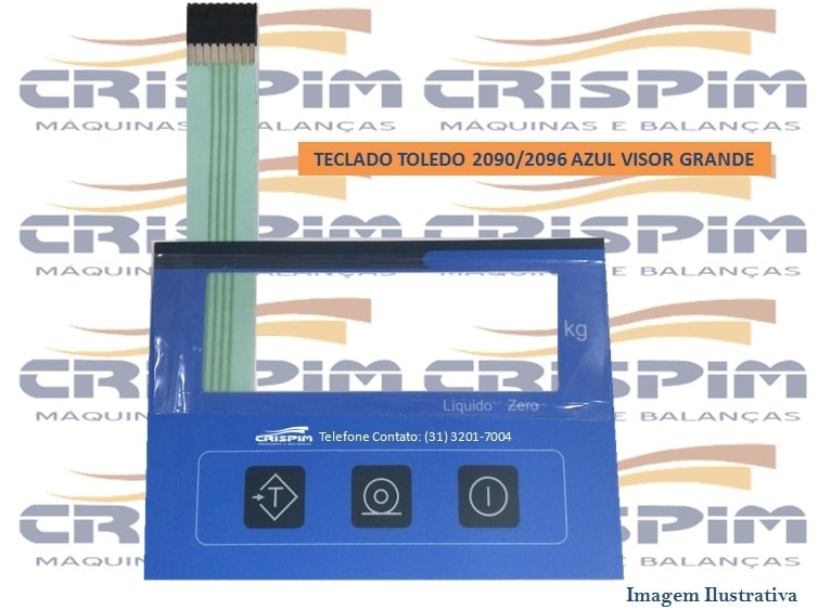 TECLADO TOLEDO 2090/2096 AZUL VISOR GRANDE - Foto 1