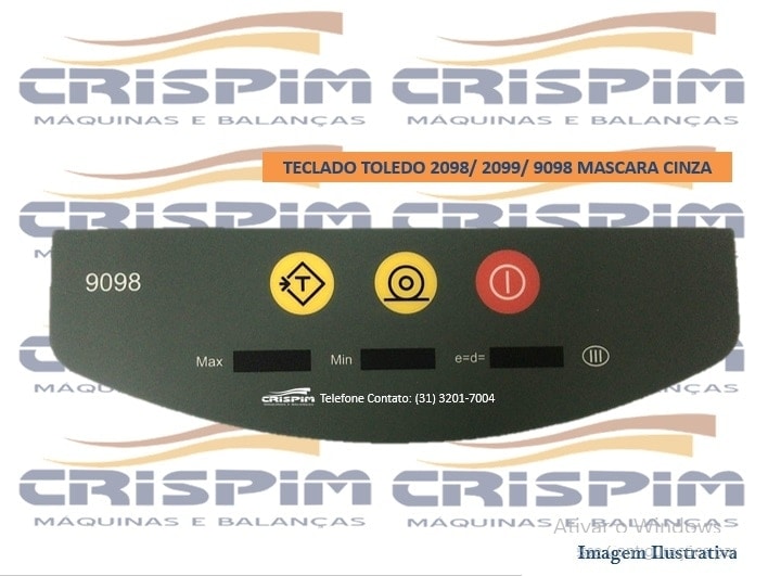TECLADO TOLEDO 2098/ 2099/ 9098 MASCARA CINZA - Foto 1