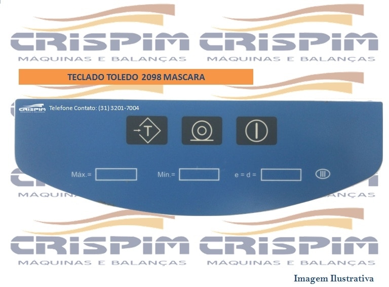 TECLADO TOLEDO 2098 MASCARA - Foto 1