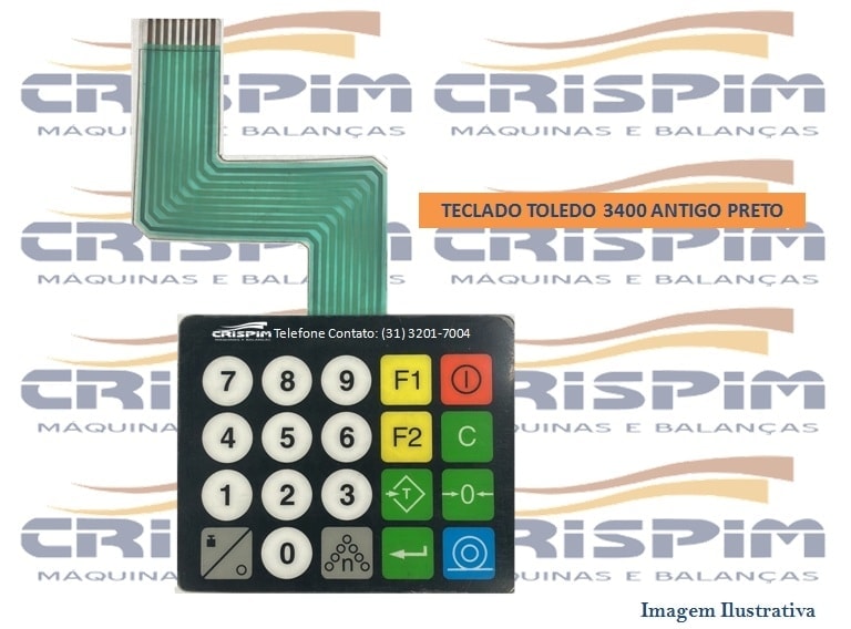 TECLADO TOLEDO 3400 ANTIGO PRETO - Foto 1