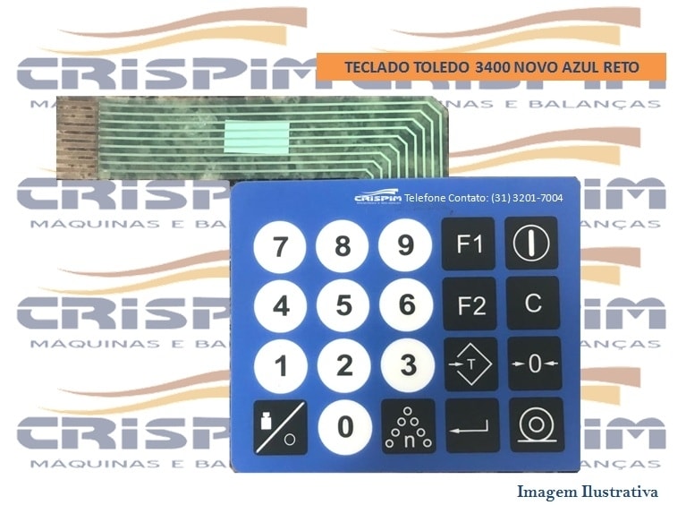 TECLADO TOLEDO 3400 NOVO AZUL RETO - Foto 1