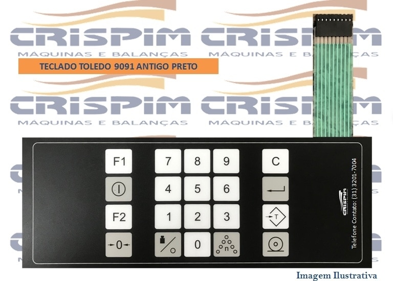 TECLADO TOLEDO 9091 ANTIGO PRETO - Foto 1