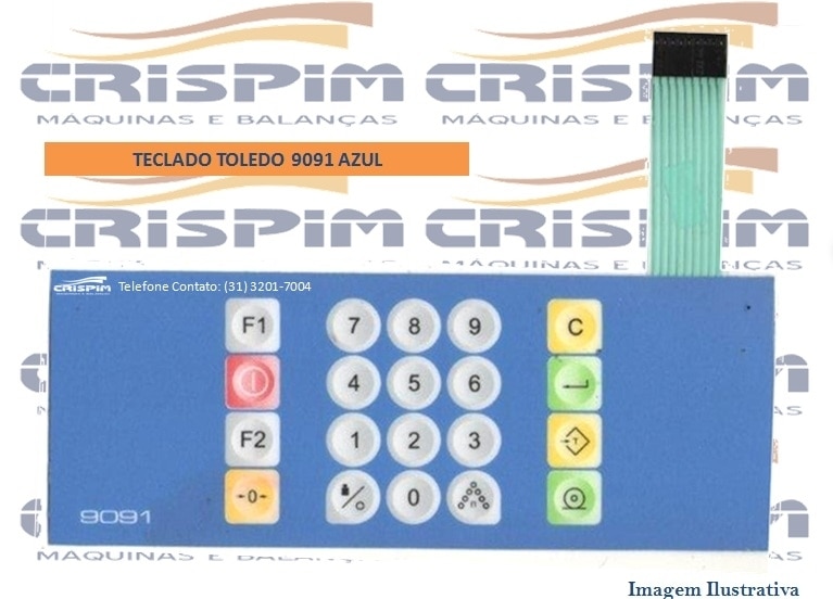 TECLADO TOLEDO 9091 AZUL - Foto 1