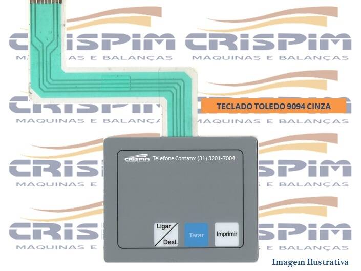TECLADO TOLEDO 9094 CINZA - Foto 1