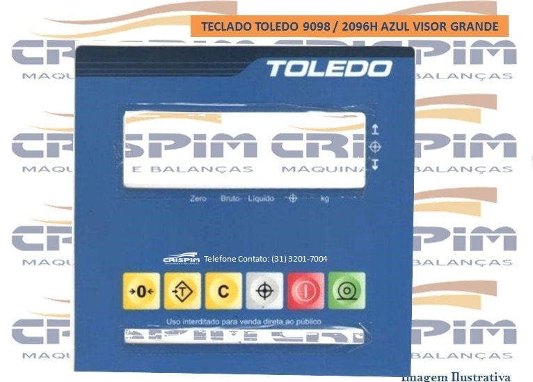 TECLADO TOLEDO 9098 / 2096H AZUL VISOR GRANDE - Foto 1