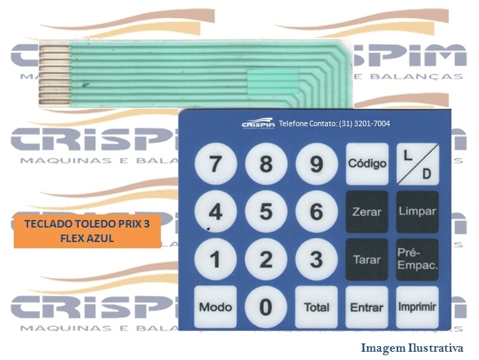 TECLADO TOLEDO PRIX 3 FLEX AZUL - Foto 1