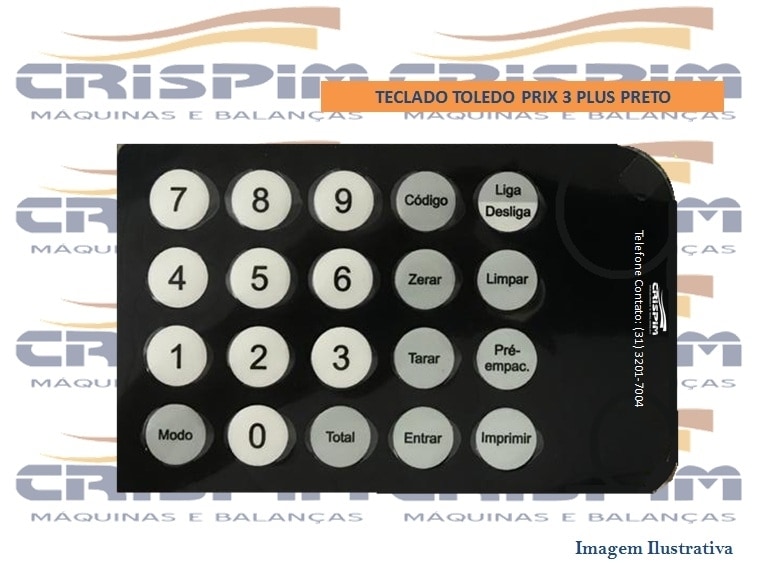 TECLADO TOLEDO PRIX 3 PLUS PRETO - Foto 1