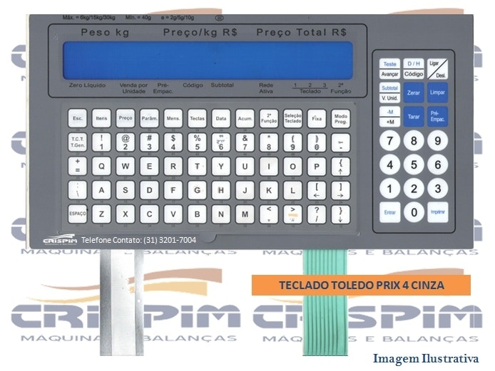 TECLADO TOLEDO PRIX 4 CINZA - Foto 1