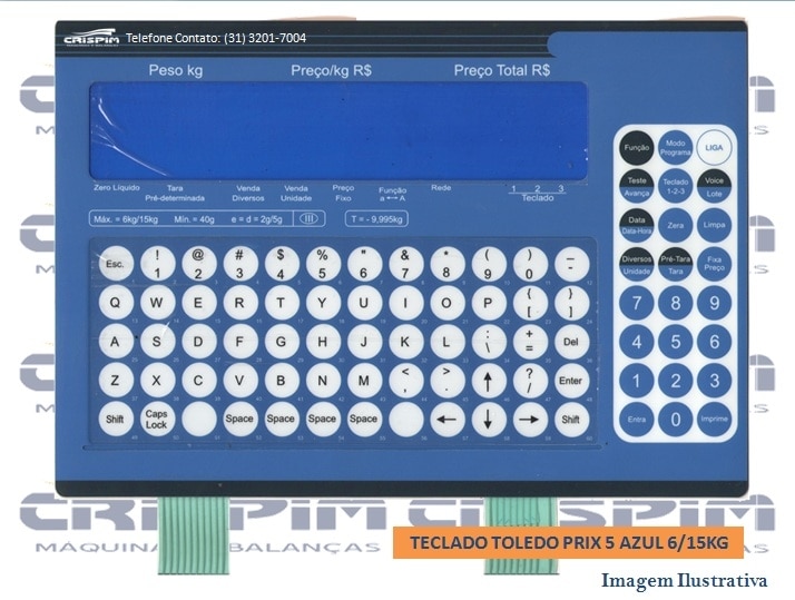 TECLADO TOLEDO PRIX 5 AZUL 6/15KG - Foto 1