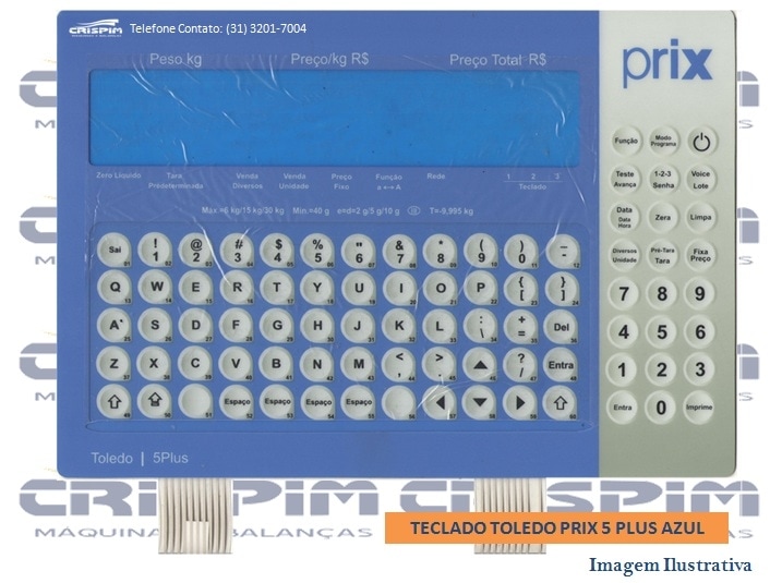 TECLADO TOLEDO PRIX 5 PLUS AZUL - Foto 1