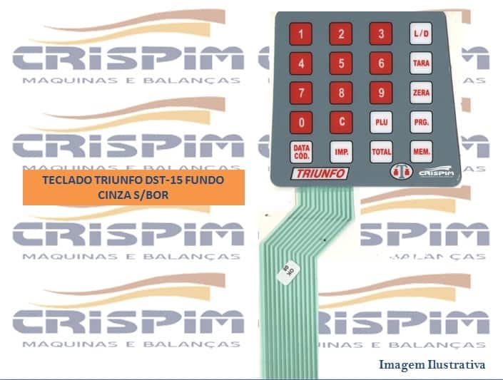 TECLADO TRIUNFO DST-15 FUNDO CINZA S/BOR - Foto 1