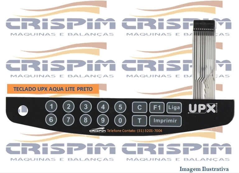 TECLADO UPX AQUA LITE PRETO - Foto 1