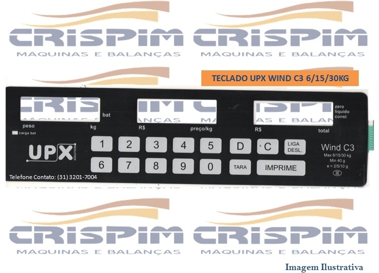 TECLADO UPX WIND C3 6/15/30KG PRETO - Foto 1