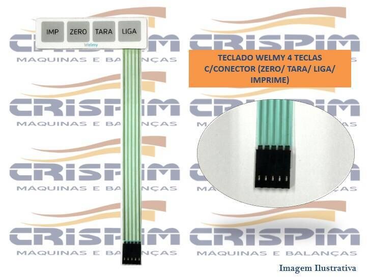 TECLADO WELMY 4 TECLAS C/CONECTOR (Z/T/L/I) - Foto 1