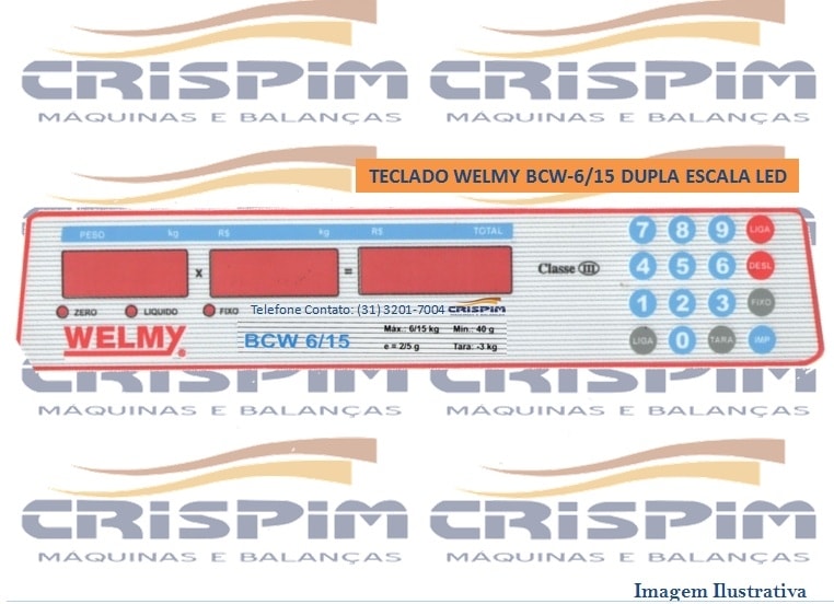 TECLADO WELMY BCW-6/15 DUPLA ESCALA LED - Foto 1