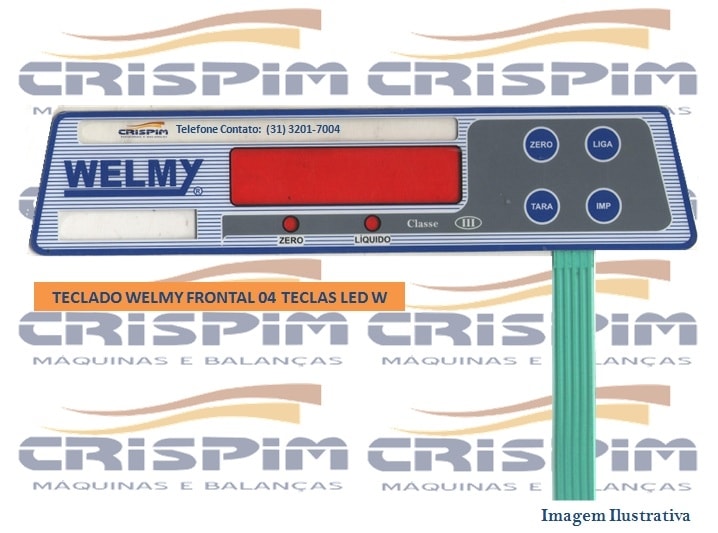 TECLADO WELMY FRONTAL 04 TECLAS LED W - Foto 1