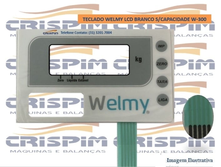 TECLADO WELMY LCD BRANCO S/CAPACIDADE W-300 - Foto 1