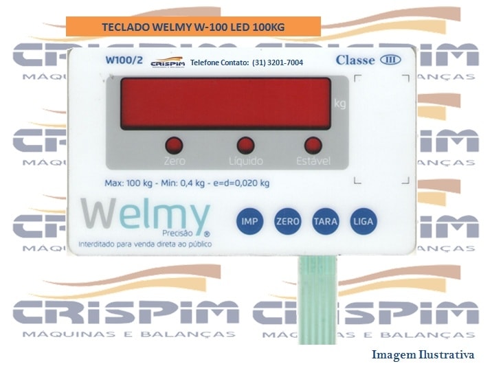 TECLADO WELMY W-100 LED 100KG - Foto 1