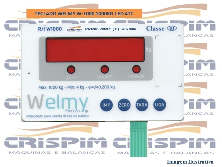 TECLADO WELMY W-1000 1000KG LED 4TC - Foto 1