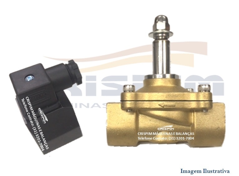 VALVULA SOLENOIDE MÁQUINA VACUO 220V 3/4 - Foto 2