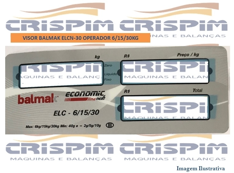 VISOR BALMAK ELCN-30 6/15/30KG FRONTAL - Foto 1