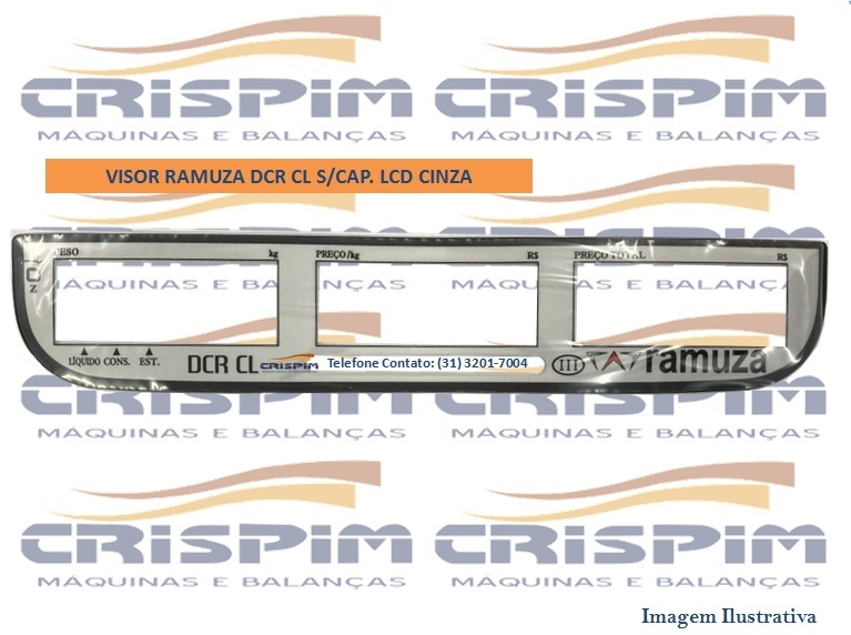 VISOR RAMUZA DCR CL S/CAP. LCD CINZA - Foto 1