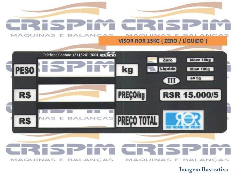 VISOR ROR 15KG ( ZERO / LÍQUIDO ) - Foto 1