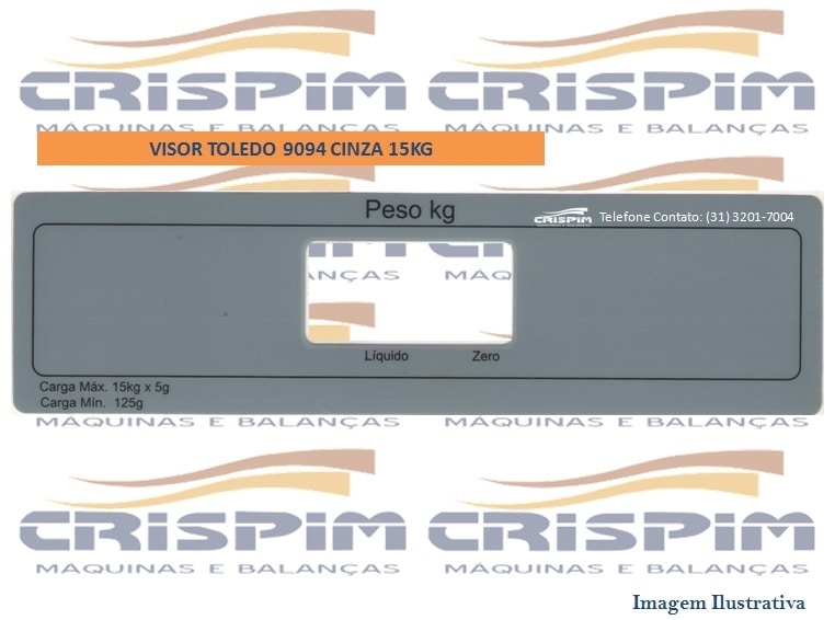 VISOR TOLEDO 9094 CINZA 15KG - Foto 1