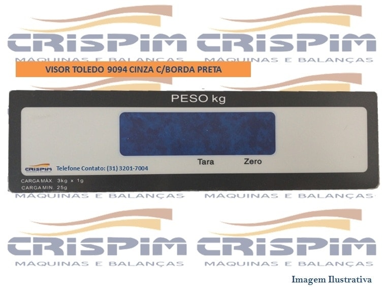 VISOR TOLEDO 9094 CINZA C/BORDA PRETA - Foto 1