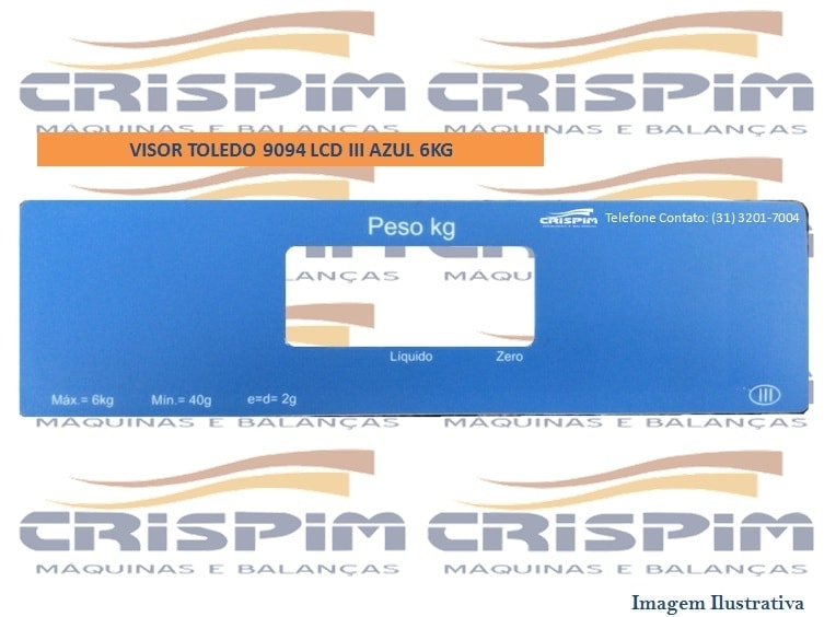 VISOR TOLEDO 9094 LCD III AZUL 6KG - Foto 1