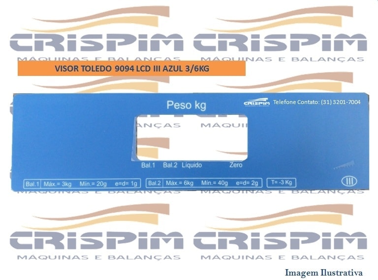 VISOR TOLEDO 9094 LCD III AZUL 3/6KG - Foto 1