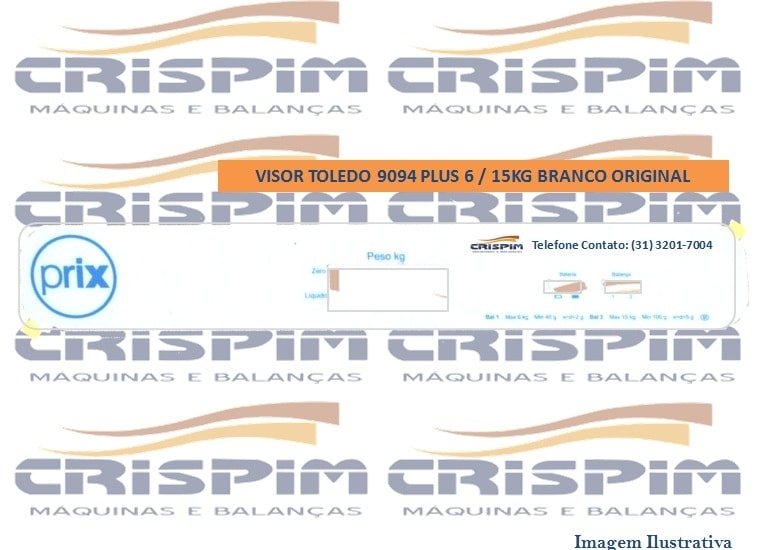 VISOR TOLEDO 9094 PLUS 6 / 15KG BRANCO ORIGINAL - Foto 1