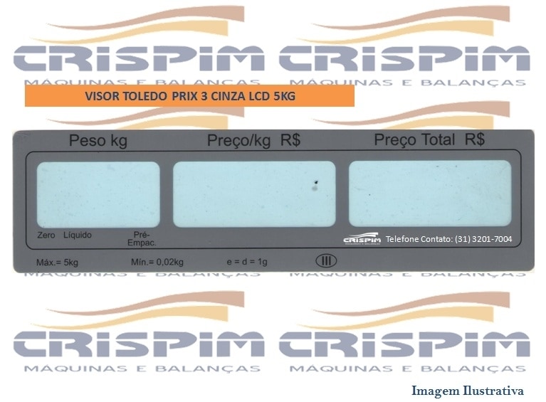 VISOR TOLEDO PRIX 3 CINZA LCD 5KG - Foto 1