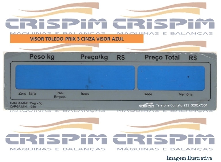 VISOR TOLEDO PRIX 3 CINZA VISOR AZUL 15KG - Foto 1