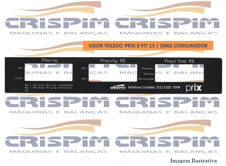 VISOR TOLEDO PRIX 3 FIT 15/30KG CONSUMIDOR - Foto 1