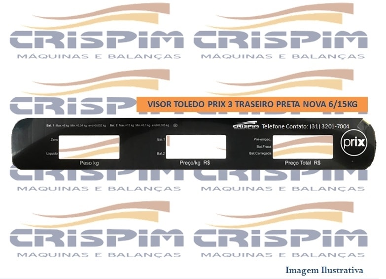 VISOR TOLEDO PRIX 3 TRASEIRO PRETA NOVA 6/15KG - Foto 1