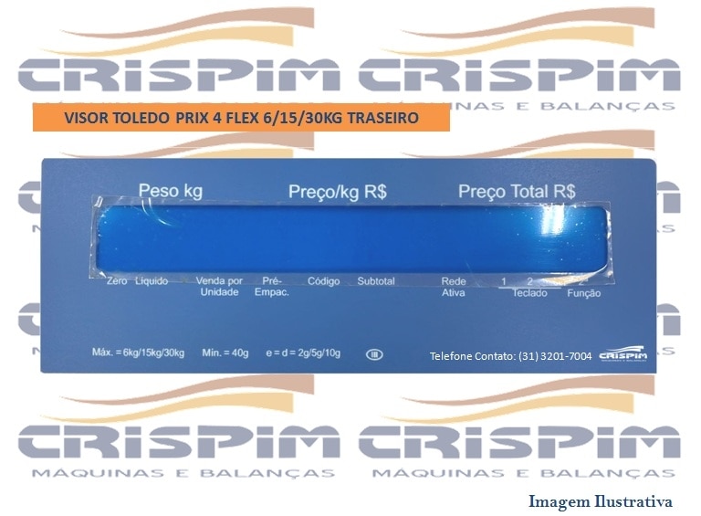 VISOR TOLEDO PRIX 4 FLEX 6/15/30KG TRASEIRO - Foto 1