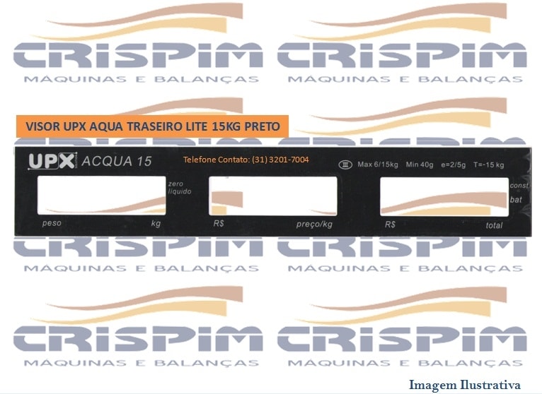 VISOR UPX TRASEIRO AQUA LITE PRETO 6/15KG - Foto 1