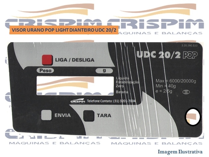 VISOR URANO POP LIGHT DIANTEIRO UDC 20/2 - Foto 1