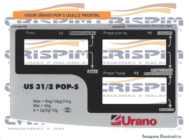 VISOR URANO POP S US31/2 FRONTAL 6KG/ 15KG/ 31KG - Foto 1