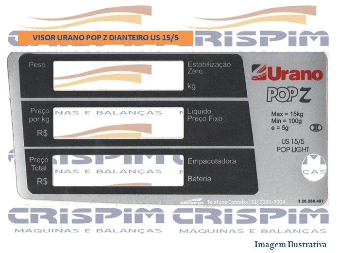 VISOR URANO POP Z DIANTEIRO US 15/5 - Foto 1