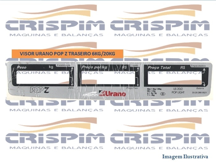 VISOR URANO POP Z TRASEIRO 6KG/20KG - Foto 1