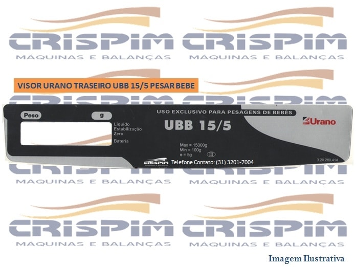 VISOR URANO TRASEIRO UBB 15/5 PESAR BEBE - Foto 1