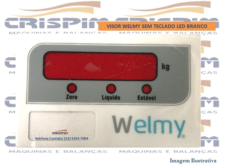 VISOR WELMY SEM TECLADO LED BRANCO - Foto 1