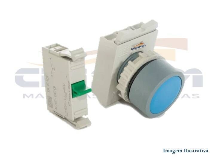 BOTAO FACEADO AZUL RESET CSW-BF4 - Foto 1