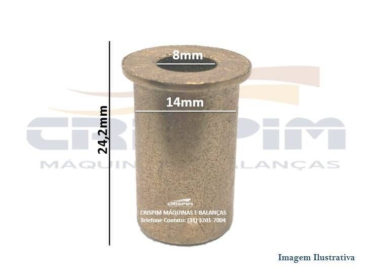 BUCHA CILINDRICA 24,2MM C/CABECA SIEMSEN - Foto 1