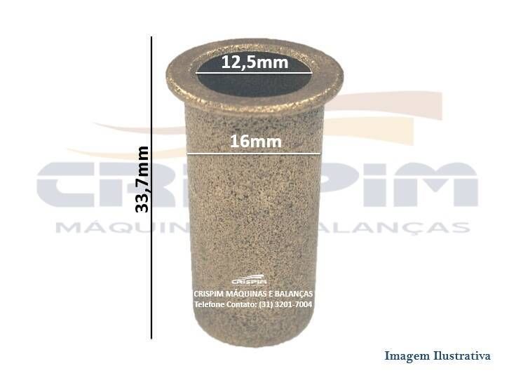 BUCHA CILINDRICA 33,7MM C/CABECA SIEMSEN - Foto 1