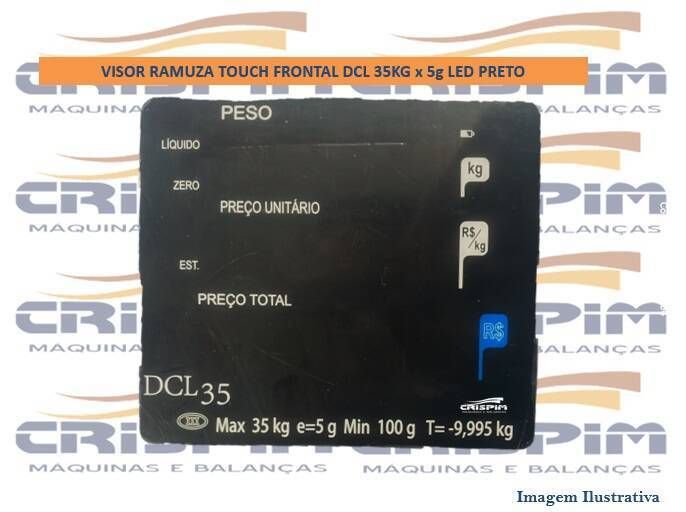 VISOR RAMUZA TOUCH FRONTAL DCL 35KG x 5g LED PRETO - Foto 1