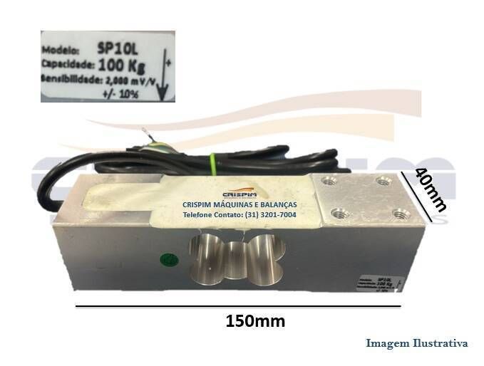 CELULA DE CARGA 100KG SP10L-100 0/4 FUROS - Foto 1
